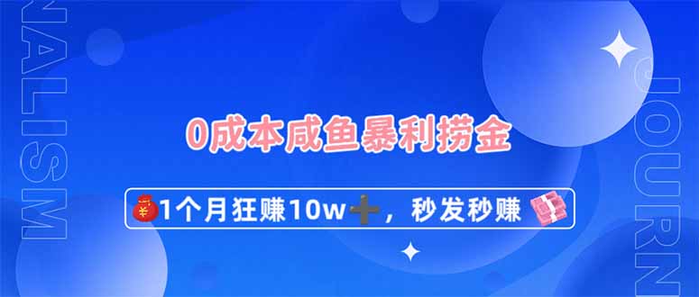 （14257期）0成本闲鱼暴利捞金，1个月狂赚10W+，秒发秒赚新玩法-狐狸网创资源网
