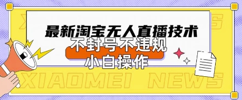 2025年淘宝无人直播带货10.0.全新技术,不违规,不封号,纯小白操作,日入数张【揭秘】-狐狸网创资源网