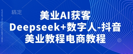 美业AI获客Deepseek+数字人-抖音美业教程电商教程-狐狸网创资源网