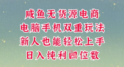 咸鱼无货源电商,多种运营方式,带你从零到一拿结果,可做代运营,也可软件一键发布【揭秘】-狐狸网创资源网