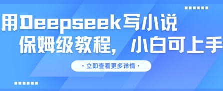 用Deepseek写小说,保姆级教程,小白可实操-狐狸网创资源网