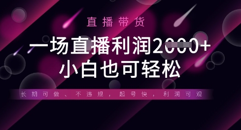 半无人直播带货，一场利润数张，适合所有平台玩法，小白也可轻松-狐狸网创资源网